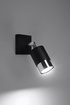 Applique NERO noir/chrome + 1x ampoule LED GU-10 3000K Warm 7W 620lm