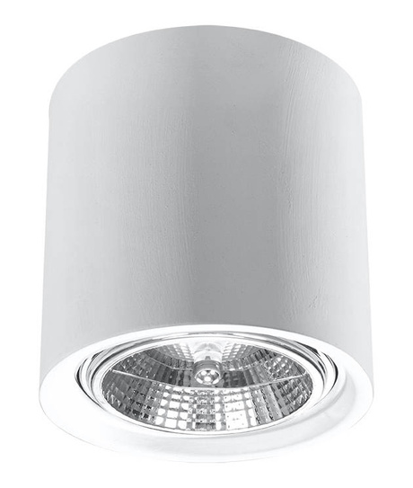 Plafond céramique KALU blanc + 1x ampoule LED GU10 AR111 3000K Warm 12W 800lm