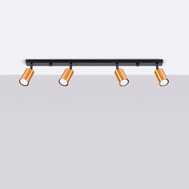 Plafonnier WINX 4L noir/cooper