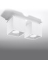 Plafond QUAD 2 blanc + 2x ampoule LED GU-10 3000K Warm 7W 620lm