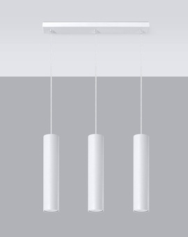 Lampe LED suspendue LAGOS 3 blanche + 3x ampoule LED GU-10 3000K Warm 7W 620lm