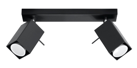 Plafond MERIDA 2 noir + 2x ampoule LED GU-10 3000K Warm 7W 620lm