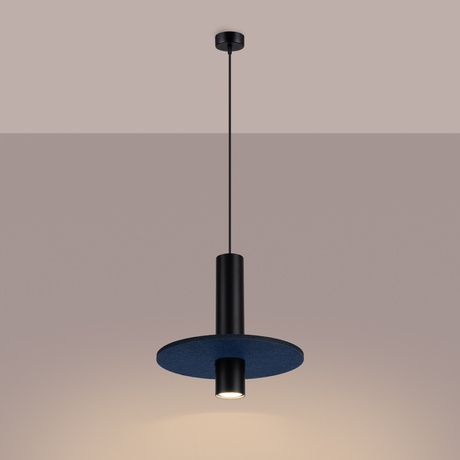 Lampe suspendue PELTA 1 noir/marine