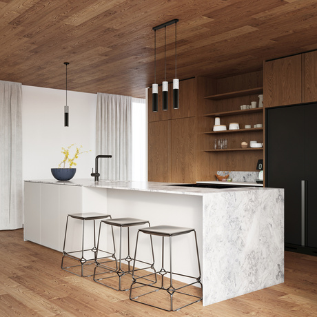 BORGIO 2 lampe suspendue noire + 2x GU-10 3000K Warm 7W ampoule LED 620lm