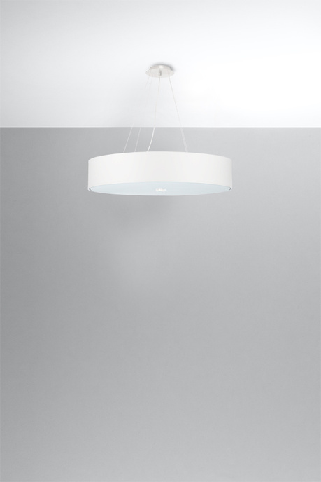 Lustre SKALA 60 blanc + 5x ampoule LED E27 4000K Froid 7.5W 650lm
