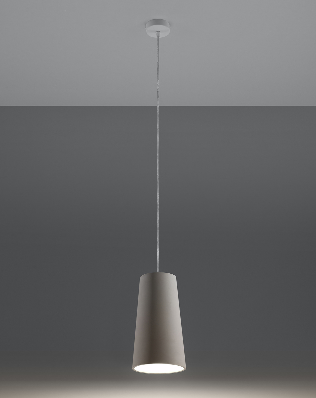 GULCAN lampe suspendue en céramique blanche + 1x ampoule LED E27 4000K froide 7,5W 690lm