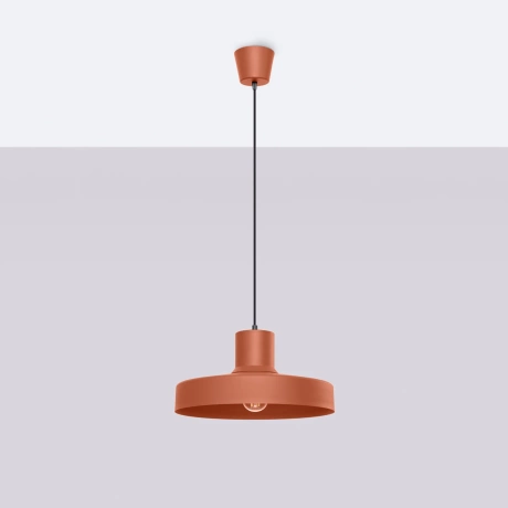 Lampe suspendue BILO rouge ocre