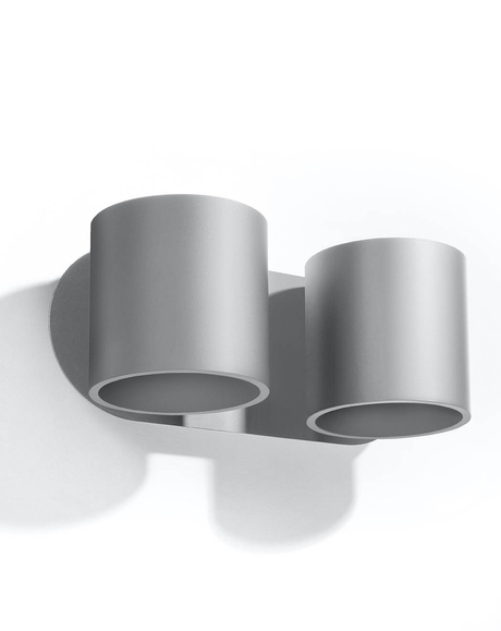 Applique ORBIS 2 gris + 2x ampoule LED G9 3000K Warm 4.5W 510lm