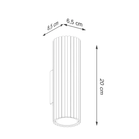 Applique KARBON 20 blanc