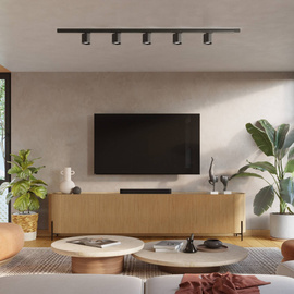 Plafonnier, 5 points, système de rail triphasé, ORBIS