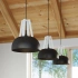 Lampe pendante CASCO noir/blanc