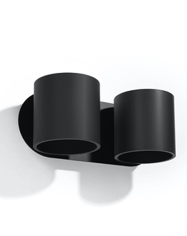 Applique ORBIS 2 noire + 2x ampoule LED G9 4000K froide 4.5W 530lm