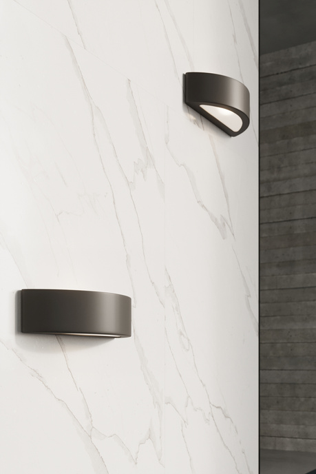 Applique en céramique ATENA noir + 1x ampoule LED E27 4000K Froid 7.5W 650lm