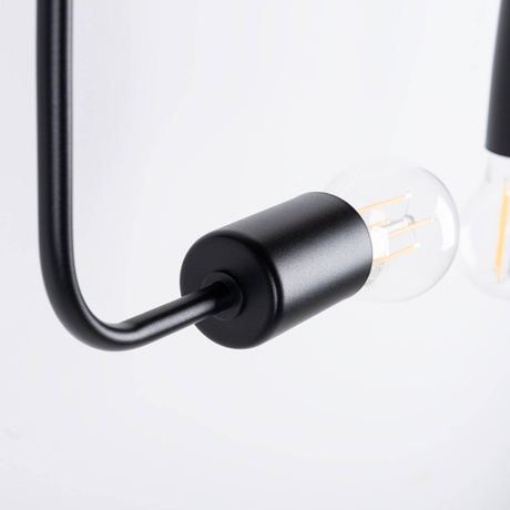 Lustre VECTOR 8 noir + 8X ampoule LED E27 3000K 7W 760lm