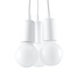 DIEGO 3 lampe suspendue blanche + 3x ampoule LED E27 4000K Cold 7,5W 650lm