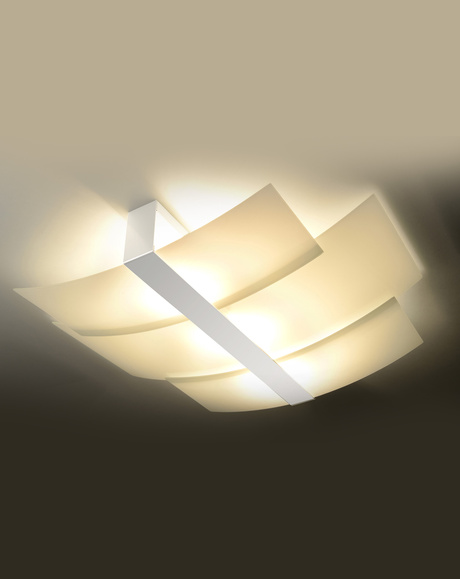 Plafond CELIA blanc + 3x ampoule LED E27 3000K Warm 7.5W 620lm