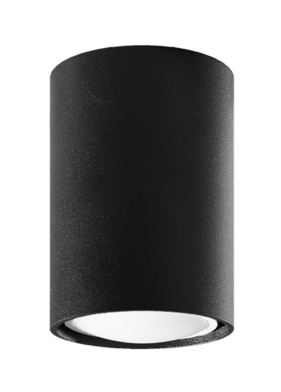 Plafond LAGOS 10 noir + 1x ampoule LED GU-10 3000K Warm 7W 620lm