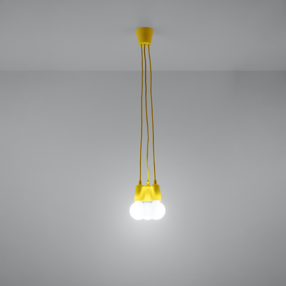 Lampe pendante DIEGO 3 jaune