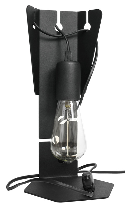 Lampe de bureau ARBY noir + 1x ampoule LED E27 4000K Froid 7.5W 650lm
