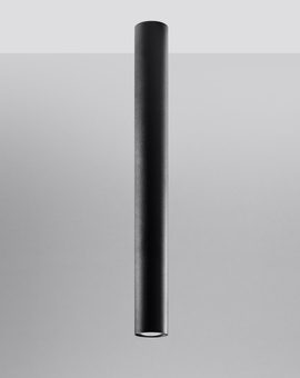 Plafond LAGOS 60 noir + 1x ampoule LED GU-10 4000K froid 7W 630lm