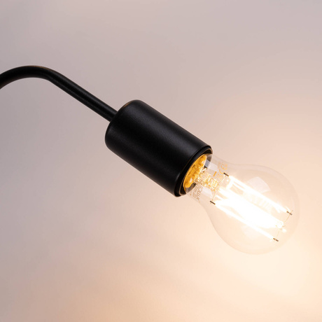 Lustre VECTOR 4 noir + 4X ampoule LED E27 3000K 7W 760lm