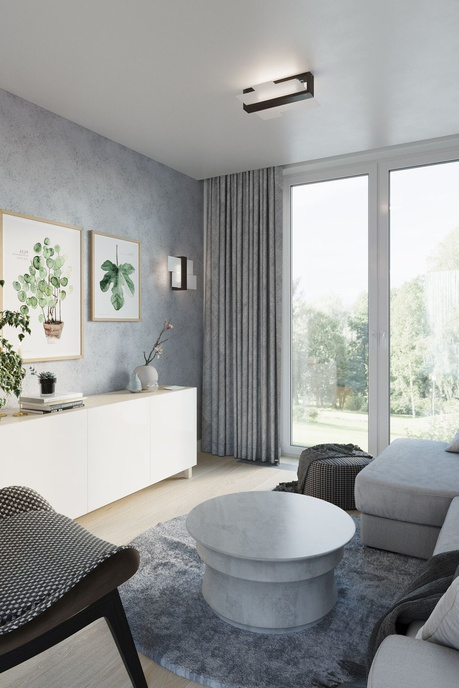 Plafond FENIKS 2 wengé + 2x ampoule LED E27 4000K Froid 7.5W 650lm