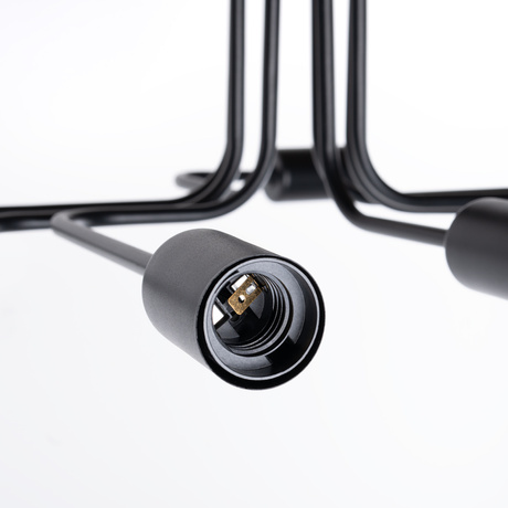 Lustre VECTOR 8 noir + 8X ampoule LED E27 3000K 7W 760lm