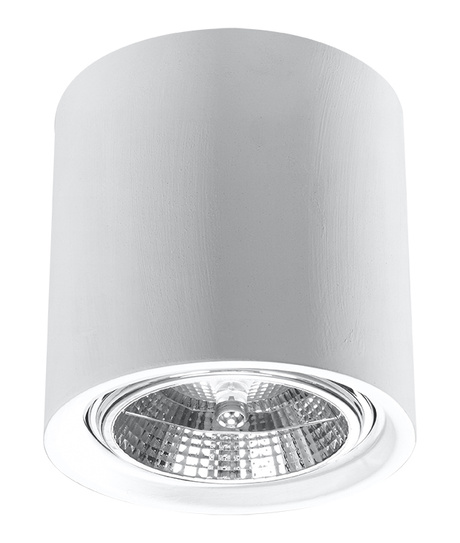 Plafond céramique KALU blanc + 1x ampoule LED GU10 AR111 4000K COLD 10W 850lm