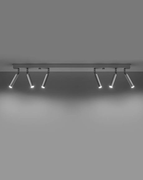 Plafond EYETECH 6 blanc + 6x ampoule LED G9 4000K Froid 4.5W 530lm