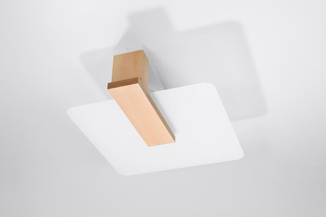 Plafond LAPPO bois naturel + 2x ampoule LED E27 3000K Warm 7.5W 620lm