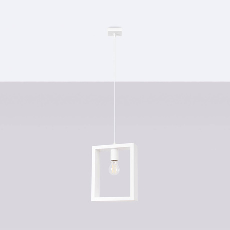 Lampe suspendue ARIES blanche + 1x ampoule LED E27 3000K Warm 7,5W 620lm
