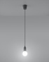 DIEGO 1 lampe suspendue grise + 1x ampoule LED E27 3000K Warm 7,5W 620lm