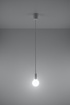 DIEGO 1 lampe suspendue blanche + 1x ampoule LED E27 4000K froide 7,5W 650lm
