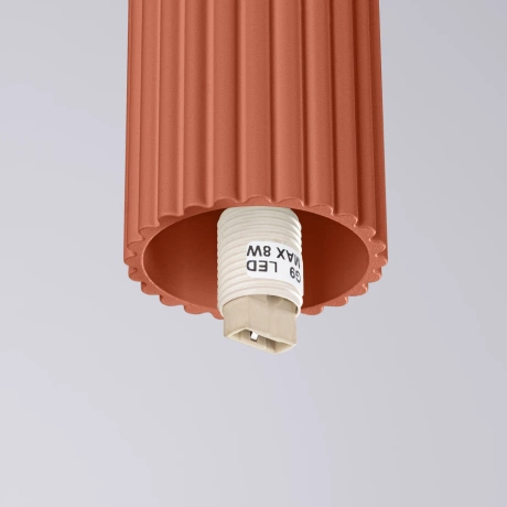 Plafonnier HALO rouge ochra IP44