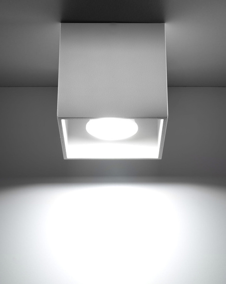Plafond QUAD 1 blanc + 1x ampoule LED GU-10 4000K Froid 7W 630lm