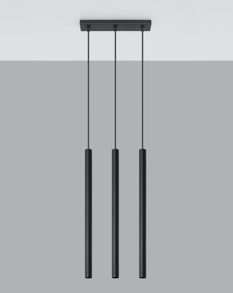 PASTELO 3 lampe suspendue noire + 3x ampoule LED G9 3000K Warm 4.5W 510lm