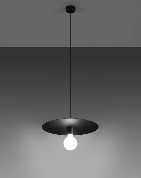 FLAVIO lampe suspendue noire + 1x ampoule LED E27 4000K Cold 7,5W 650lm