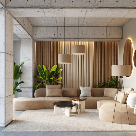 Lampadaire NEVIA beige