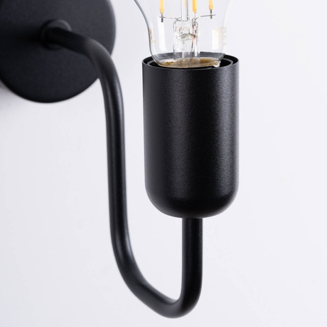 Applique VECTOR noir + 1X ampoule LED E27 3000K 7W 760lm