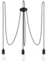 EDISON 3 lampe suspendue noire + 3x ampoule LED E27 3000K Warm 7,5W 620lm