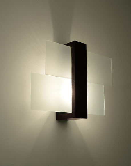 Applique FENIKS 1 wengé + 1x ampoule LED E27 4000K Froid 7.5W 650lm