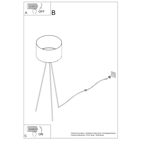 Lampadaire NEVIA beige