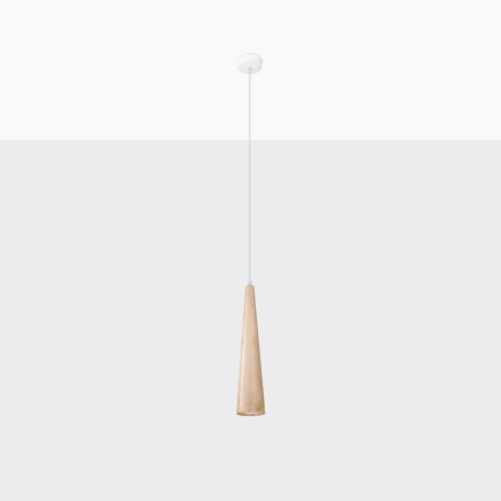 Lampe suspendue SULA 1 en bois naturel