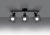 BELUCI 3 plafond noir + 3x ampoule LED E14 4000K Froid 7.5W 680lm
