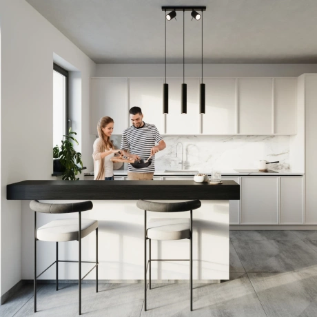 Lampe suspendue RING 3 noir