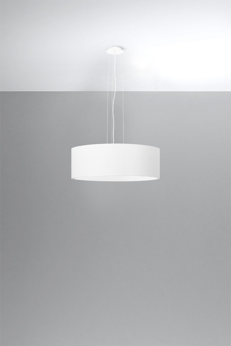Lustre ROLLO 45 blanc + 3x ampoule LED E27 3000K Warm 7.5W 620lm