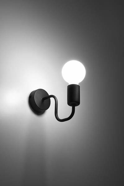 Applique VECTOR noir 1x ampoule LED E27 3000K Warm 7.5W 620lm