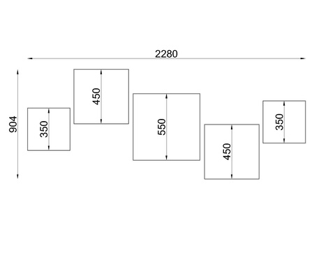 Plafond HORUS 35 BLACK + 2x ampoule LED E27 4000K Cold 7.5W 650lm