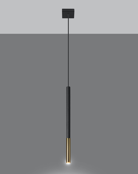 Lampe suspendue MOZAICA 1 noir/doré + 1x ampoule LED G9 4000K froide 4,5W 530lm