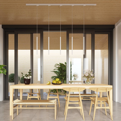 Lampe suspendue, 5 points, système de rail triphasé, PASTELO